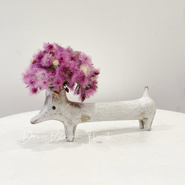 Ceramic Vase - Little Dachshund Dog