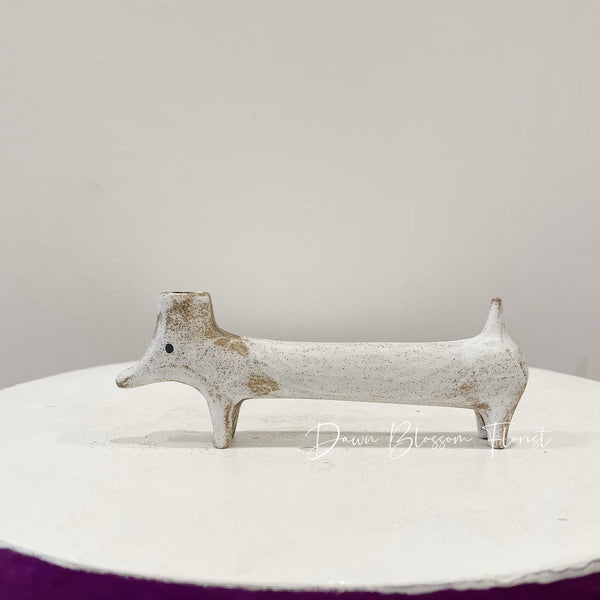 Ceramic Vase - Little Dachshund Dog