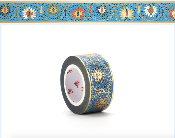 Washi Tape - Golden Enamel Lotus