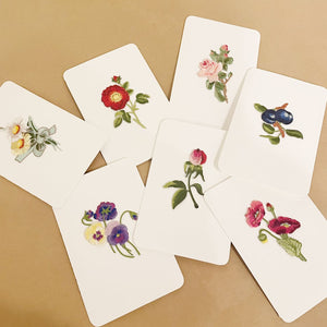 Embroidery Flower Folded Card