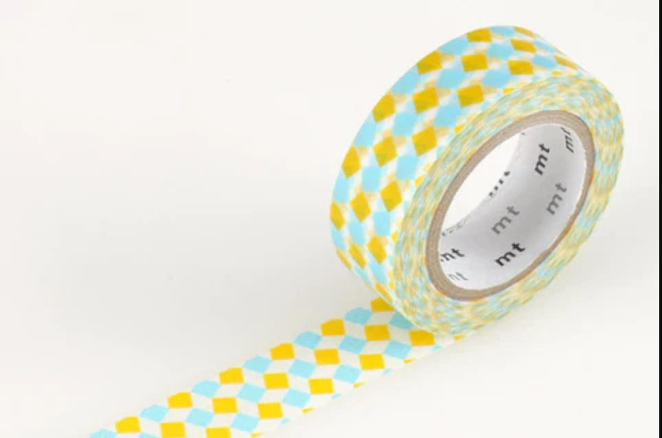 Japanese MT Washi Tape - Square Yellow