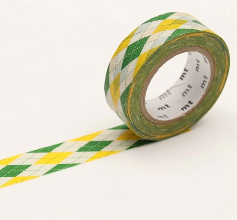 Japanese MT Washi Tape - Argyle Green